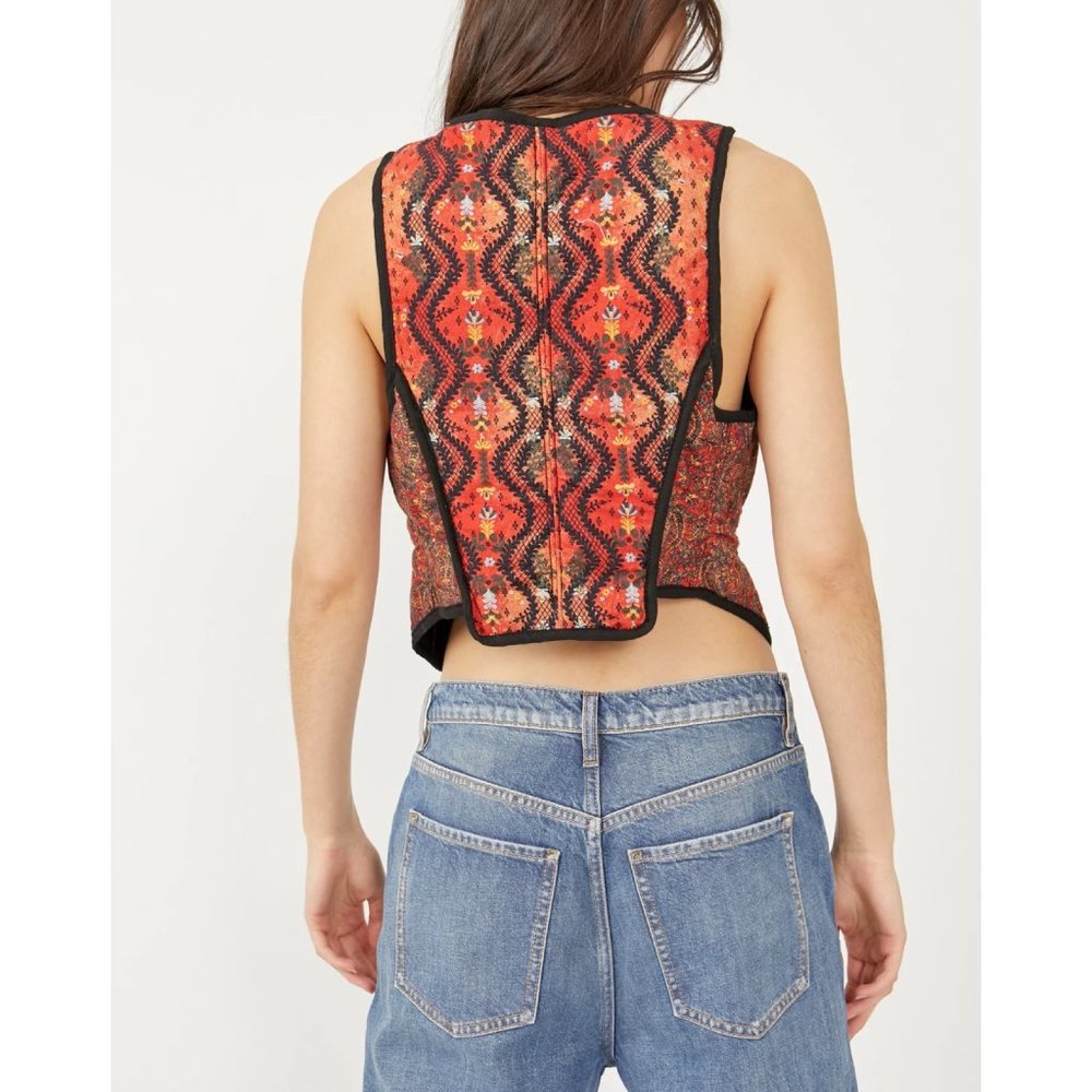 FREE PEOPLE Gemini Vest / Rust Combo - Picture 9 of 12